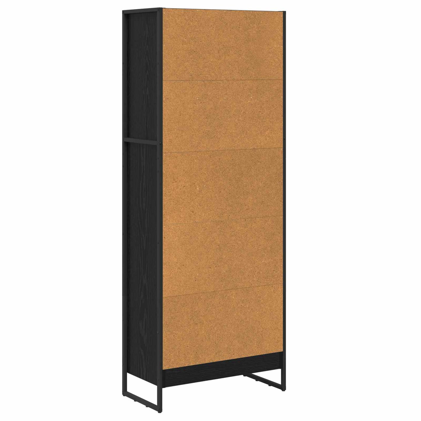 vidaXL Book Cabinet 60 x 30 x 155 cm Engineered Wood Black Oak