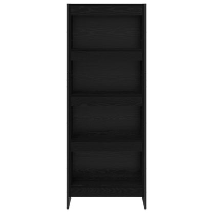 vidaXL Book Cabinet 60 x 30 x 155 cm Engineered Wood Black Oak