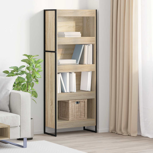 vidaXL Book Cabinet 60 x 30 x 155 cm Engineered Wood Sonoma