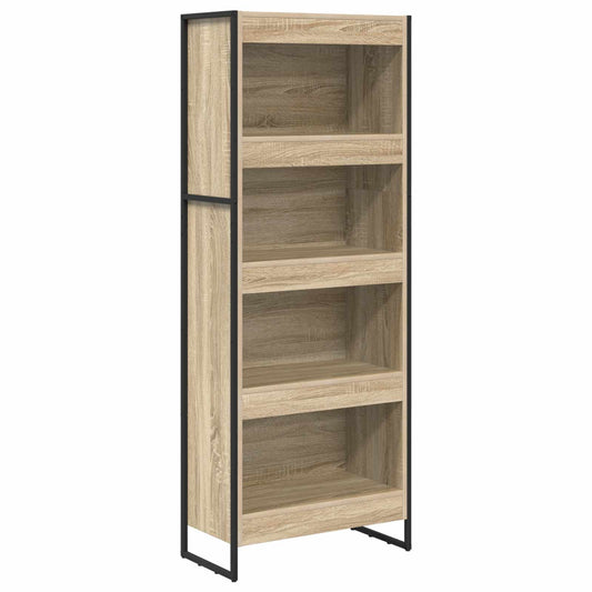 vidaXL Book Cabinet 60 x 30 x 155 cm Engineered Wood Sonoma