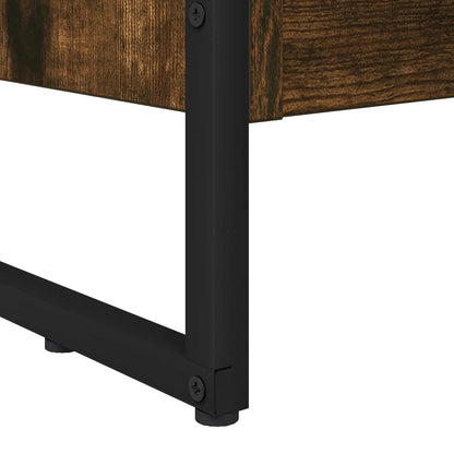 vidaXL Book Cabinet Smoke Oak 60 x 30 x 155 cm Engineered Wood