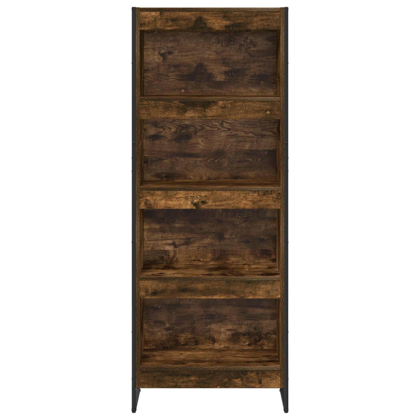 vidaXL Book Cabinet Smoke Oak 60 x 30 x 155 cm Engineered Wood