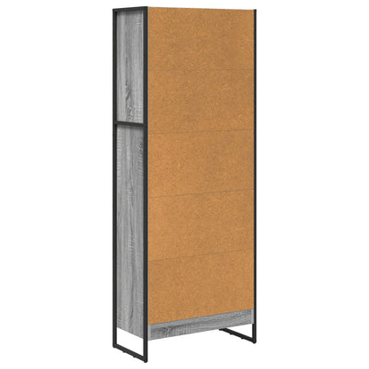 vidaXL Book Cabinet 60 x 30 x 155 cm Engineered Wood Grey Sonoma