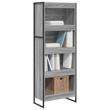 vidaXL Book Cabinet 60 x 30 x 155 cm Engineered Wood Grey Sonoma