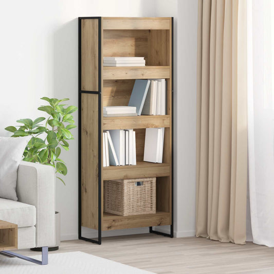vidaXL Book Cabinet 60 x 30 x 155 cm Engineered Wood Artisian Oak