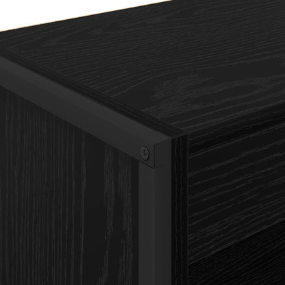 vidaXL Book Cabinet 80 x 30 x 86.5 cm Engineered Wood Black Oak