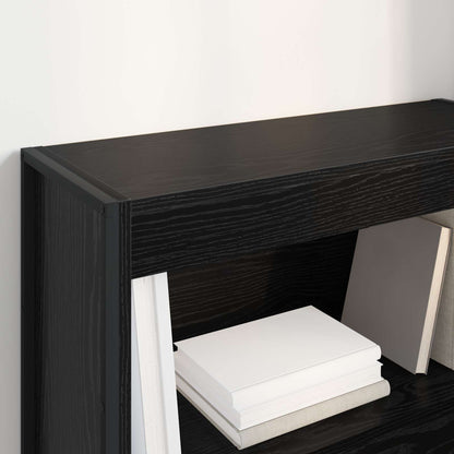 vidaXL Book Cabinet 80 x 30 x 86.5 cm Engineered Wood Black Oak
