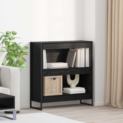 vidaXL Book Cabinet 80 x 30 x 86.5 cm Engineered Wood Black Oak