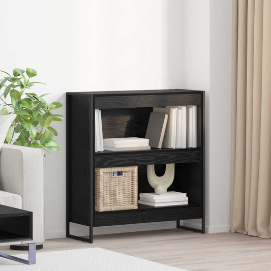 vidaXL Book Cabinet 80 x 30 x 86.5 cm Engineered Wood Black Oak