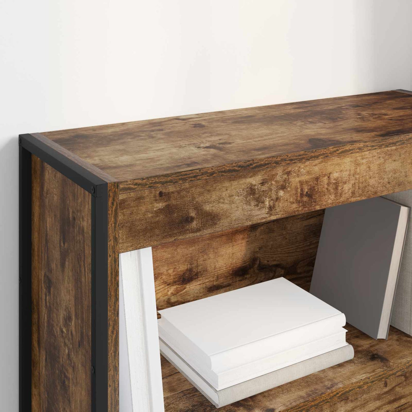 vidaXL Book Cabinet Smoke Oak 80 x 30 x 86.5 cm Engineered Wood