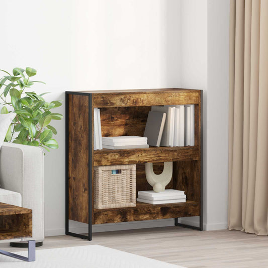 vidaXL Book Cabinet 80 x 30 x 86.5 cm Engineered Wood Smoke Oak