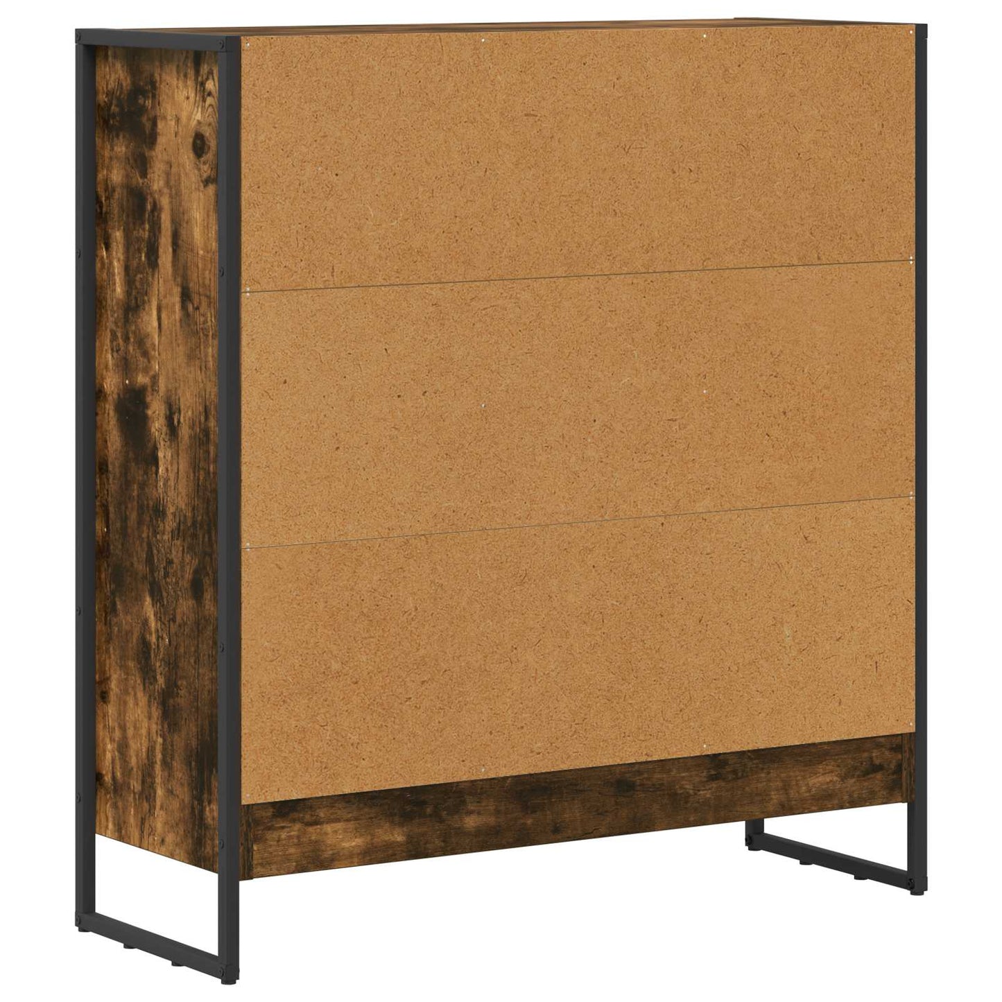 vidaXL Book Cabinet Smoke Oak 80 x 30 x 86.5 cm Engineered Wood
