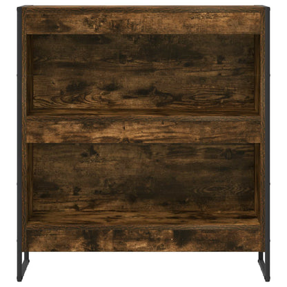 vidaXL Book Cabinet Smoke Oak 80 x 30 x 86.5 cm Engineered Wood