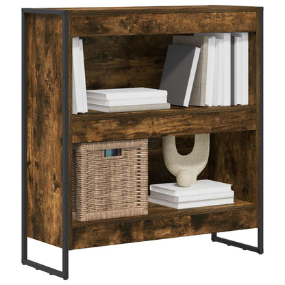 vidaXL Book Cabinet Smoke Oak 80 x 30 x 86.5 cm Engineered Wood