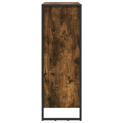 vidaXL Book Cabinet Smoke Oak 80 x 30 x 86.5 cm Engineered Wood