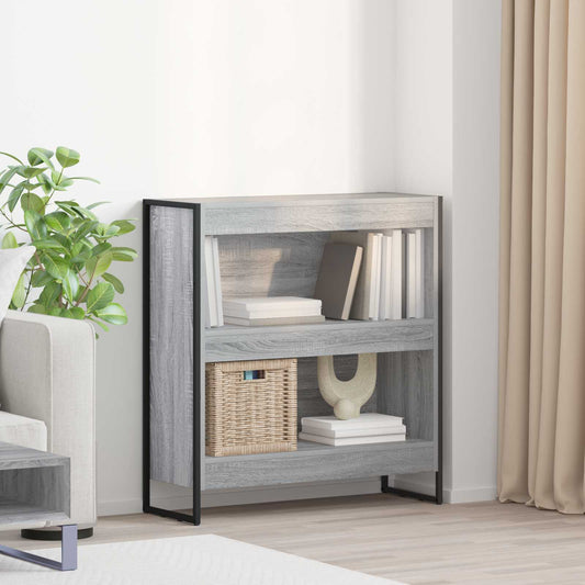 vidaXL Book Cabinet 80 x 30 x 86.5 cm Engineered Wood Grey Sonoma