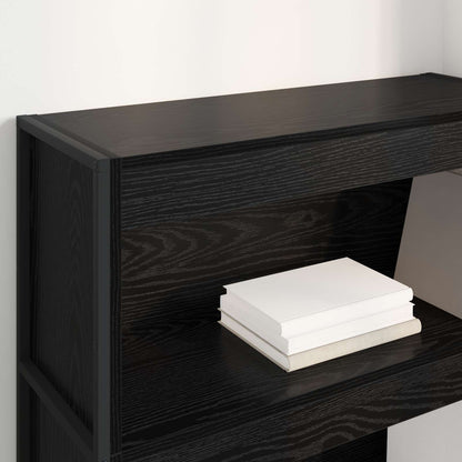vidaXL Book Cabinet 80 x 30 x 121 cm Engineered Wood Black Oak