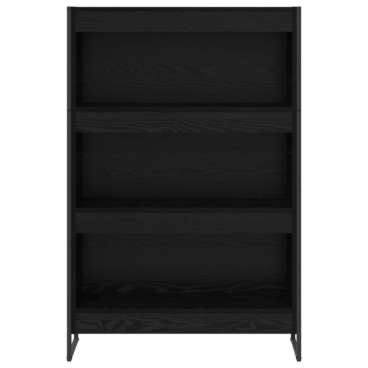 vidaXL Book Cabinet 80 x 30 x 121 cm Engineered Wood Black Oak