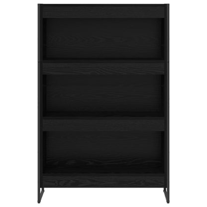 vidaXL Book Cabinet 80 x 30 x 121 cm Engineered Wood Black Oak