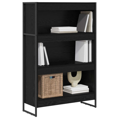 vidaXL Book Cabinet 80 x 30 x 121 cm Engineered Wood Black Oak