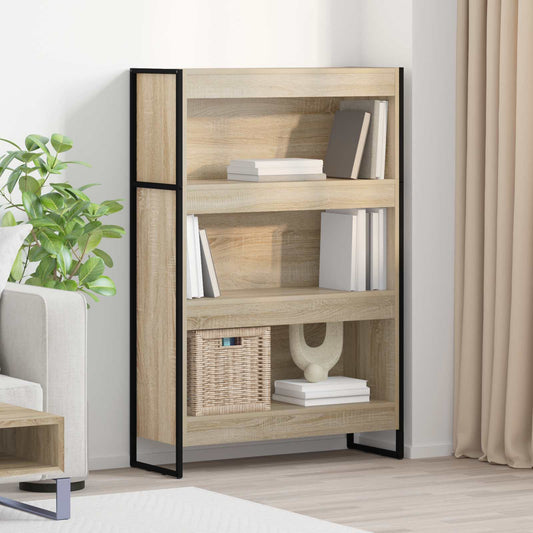 vidaXL Book Cabinet 80 x 30 x 121 cm Engineered Wood Sonoma