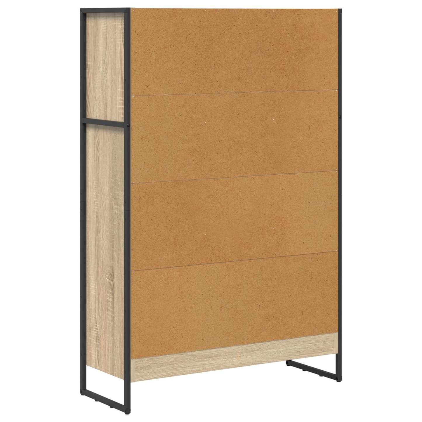 vidaXL Book Cabinet Sonoma 80 x 30 x 121 cm Engineered Wood