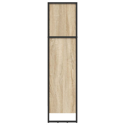vidaXL Book Cabinet Sonoma 80 x 30 x 121 cm Engineered Wood
