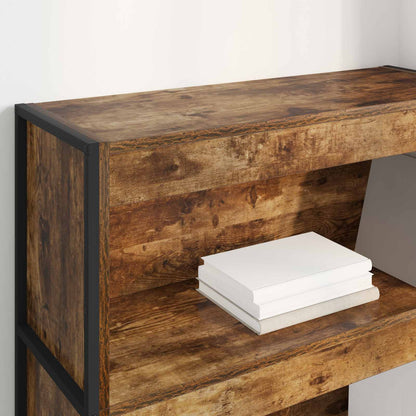 vidaXL Book Cabinet Smoke Oak 80 x 30 x 121 cm Engineered Wood