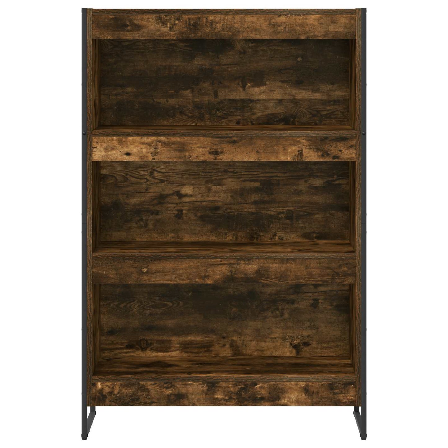 vidaXL Book Cabinet Smoke Oak 80 x 30 x 121 cm Engineered Wood