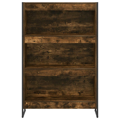 vidaXL Book Cabinet Smoke Oak 80 x 30 x 121 cm Engineered Wood