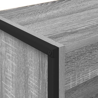 vidaXL Book Cabinet 80 x 30 x 121 cm Engineered Wood Grey Sonoma