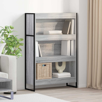 vidaXL Book Cabinet 80 x 30 x 121 cm Engineered Wood Grey Sonoma