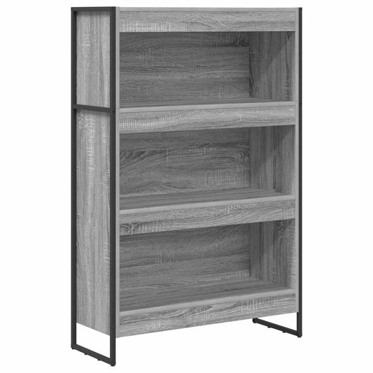 vidaXL Book Cabinet 80 x 30 x 121 cm Engineered Wood Grey Sonoma