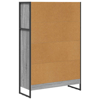 vidaXL Book Cabinet 80 x 30 x 121 cm Engineered Wood Grey Sonoma