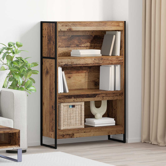 vidaXL Book Cabinet 80 x 30 x 121 cm Engineered Wood Old Wood