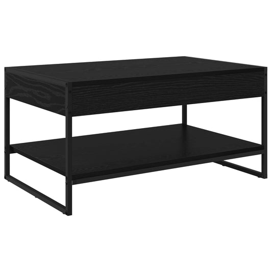 vidaXL Coffee Table Black Oak 80 x 50 x 40 cm Engineered Wood