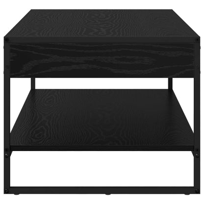 vidaXL Coffee Table Black Oak 80 x 50 x 40 cm Engineered Wood