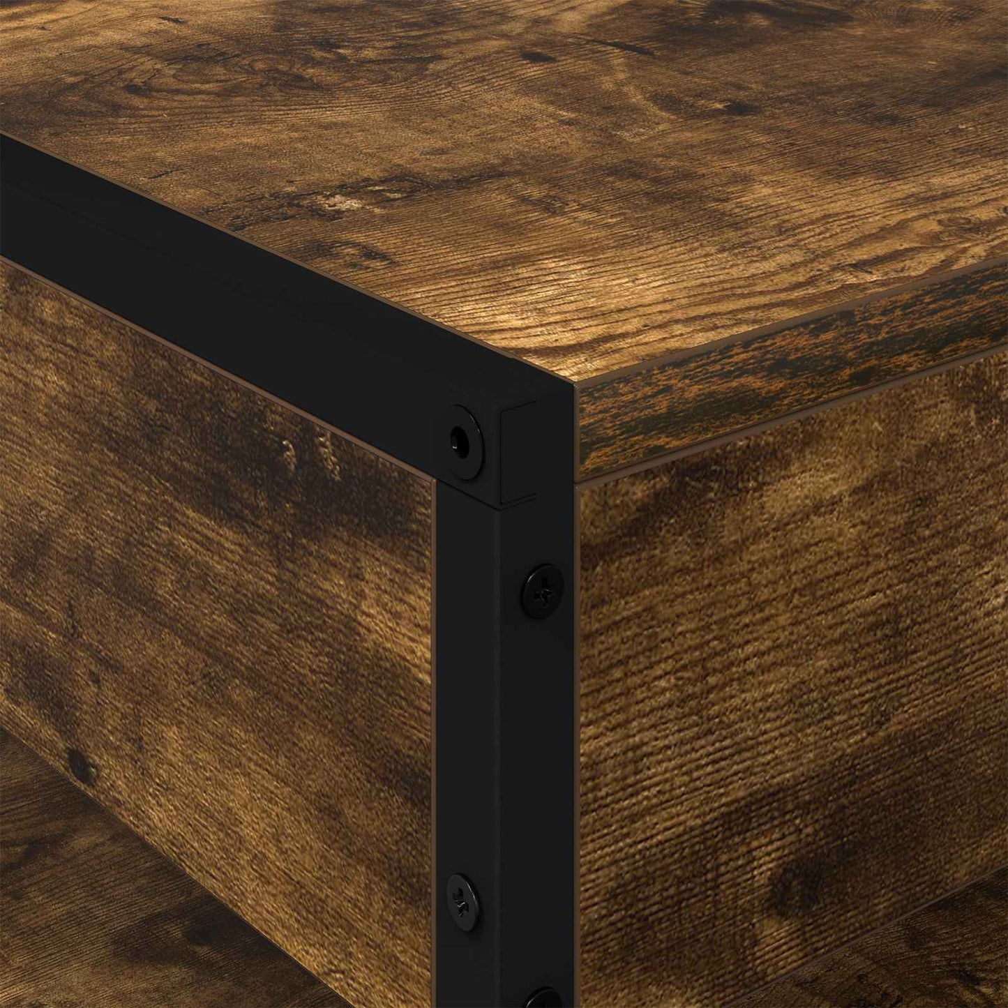 vidaXL Coffee Table Smoke Oak 80 x 50 x 40 cm Engineered Wood