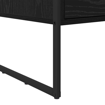 vidaXL Coffee Table Black Oak 100 x 46 x 40 cm Engineered Wood