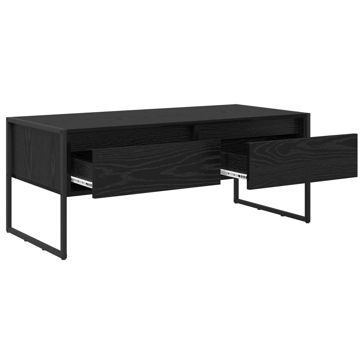 vidaXL Coffee Table Black Oak 100 x 46 x 40 cm Engineered Wood