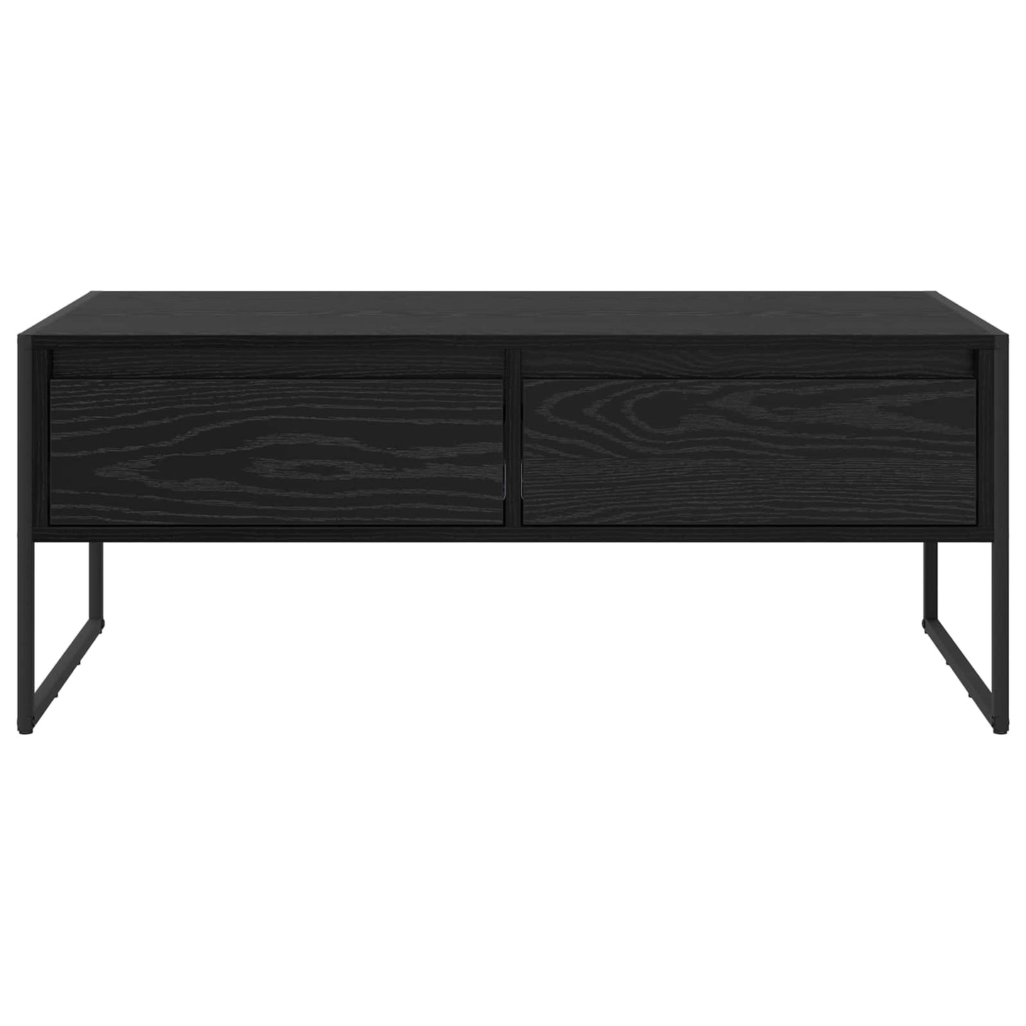 vidaXL Coffee Table Black Oak 100 x 46 x 40 cm Engineered Wood