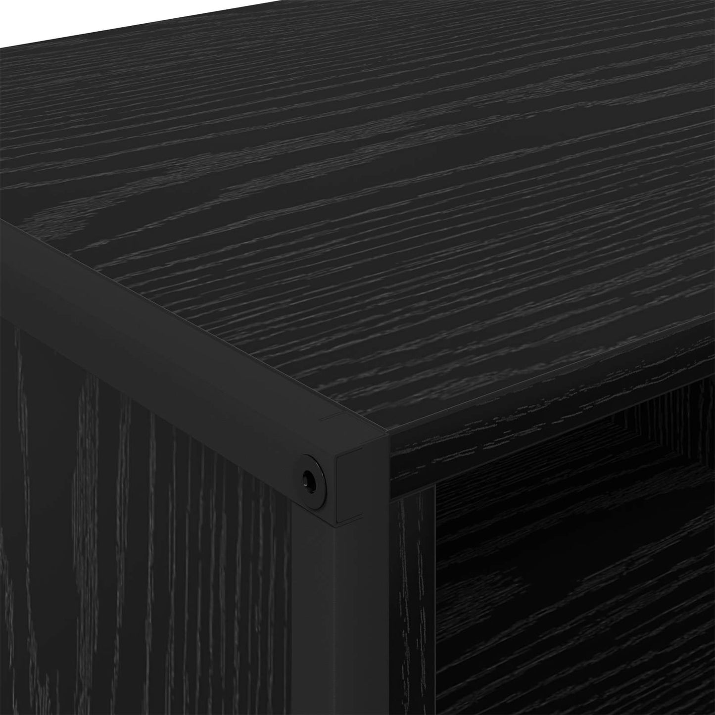 vidaXL Shoe Cabinet 60 x 35 x 44 cm Engineered Wood Black Oak