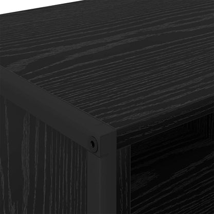 vidaXL Shoe Cabinet 60 x 35 x 44 cm Engineered Wood Black Oak