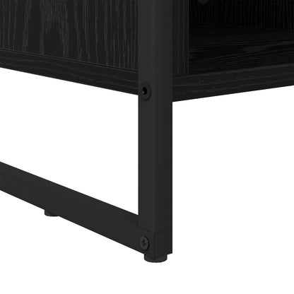 vidaXL Shoe Cabinet 60 x 35 x 44 cm Engineered Wood Black Oak