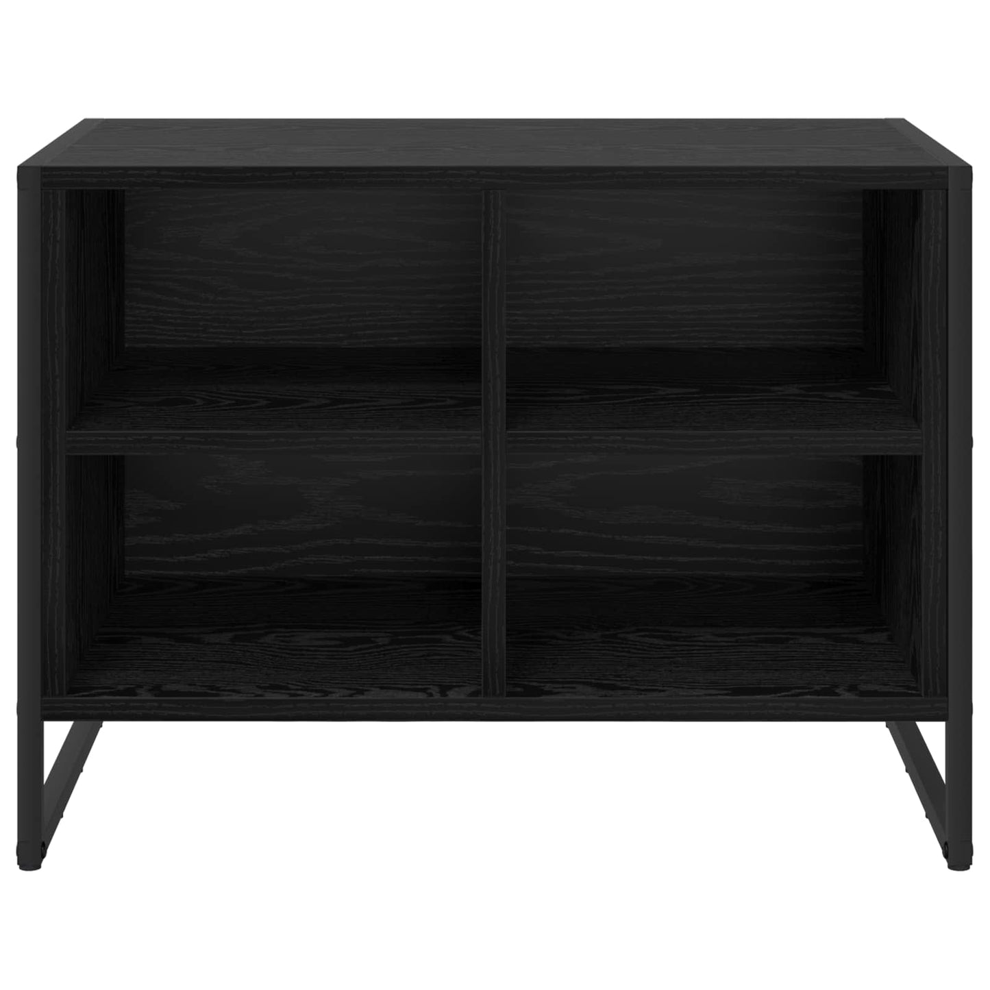 vidaXL Shoe Cabinet 60 x 35 x 44 cm Engineered Wood Black Oak