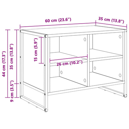 vidaXL Shoe Cabinet Sonoma 60 x 35 x 44 cm Engineered Wood
