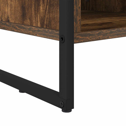 vidaXL Shoe Cabinet Smoke Oak 60 x 35 x 44 cm Engineered Wood