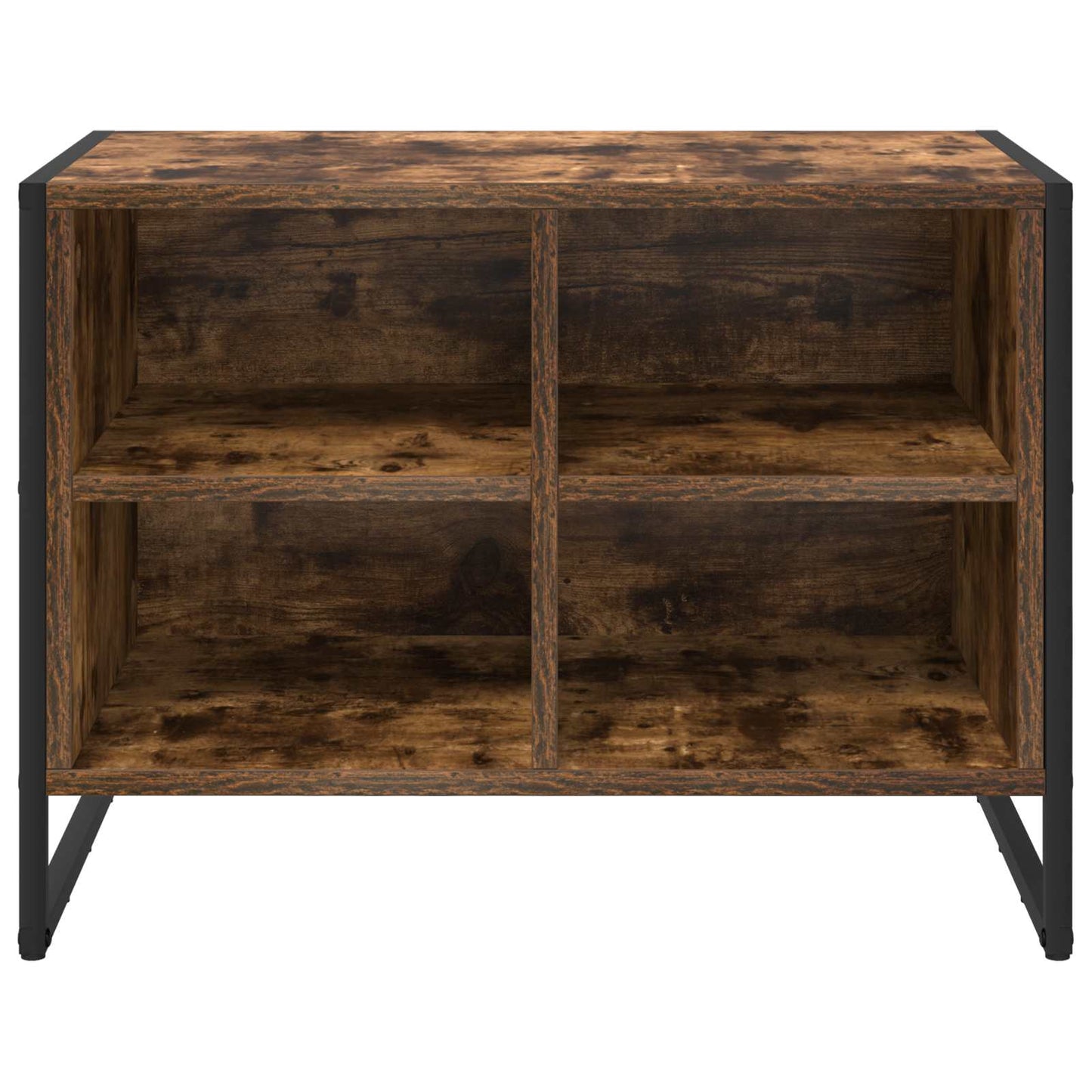 vidaXL Shoe Cabinet Smoke Oak 60 x 35 x 44 cm Engineered Wood