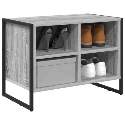 vidaXL Shoe Cabinet 60 x 35 x 44 cm Engineered Wood Grey Sonoma