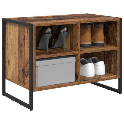 vidaXL Shoe Cabinet Old Wood 60 x 35 x 44 cm Engineered Wood